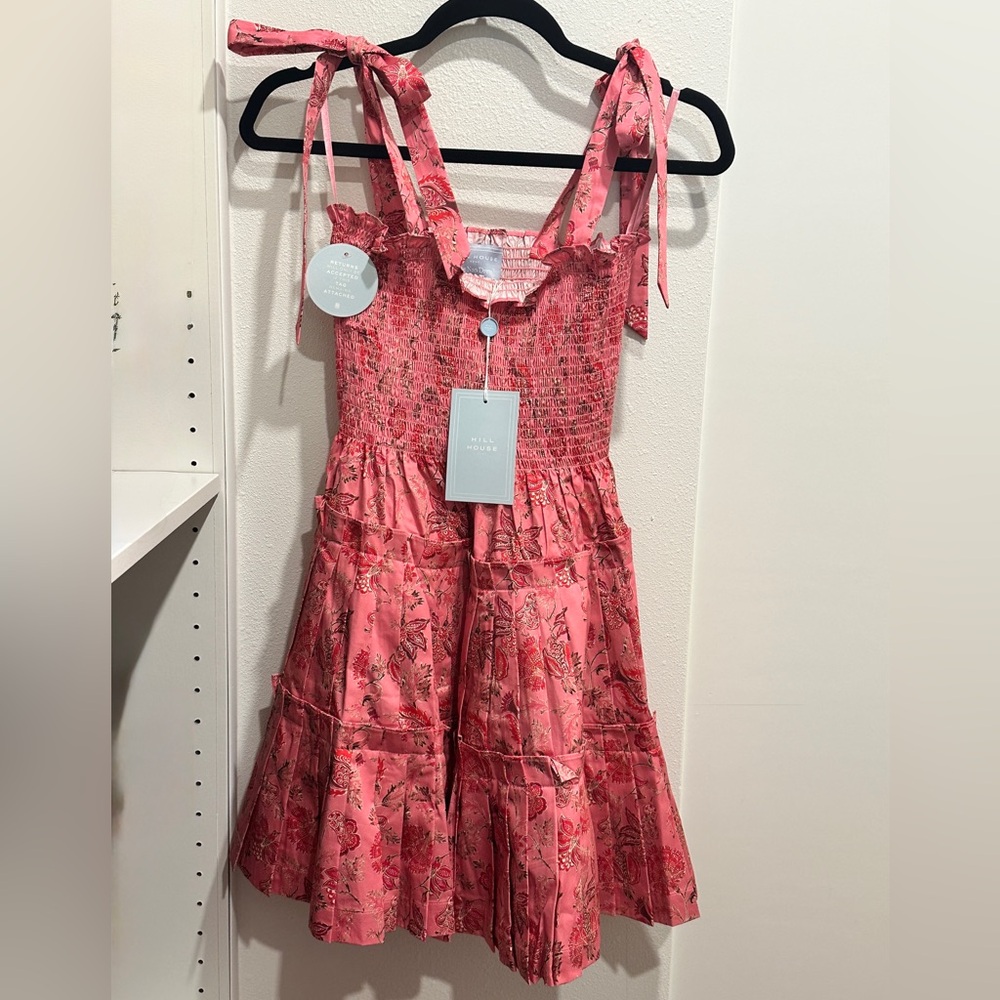 Pink Floral Tie-Shoulder Mini Dress - Picture 3 of 5